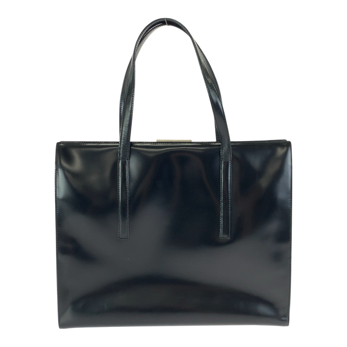 24783
PRADA プラダ ロゴ型押し ブラック 黒 シルバー金具 レザー ショルダーバッグ トートバッグ レディース ABP35