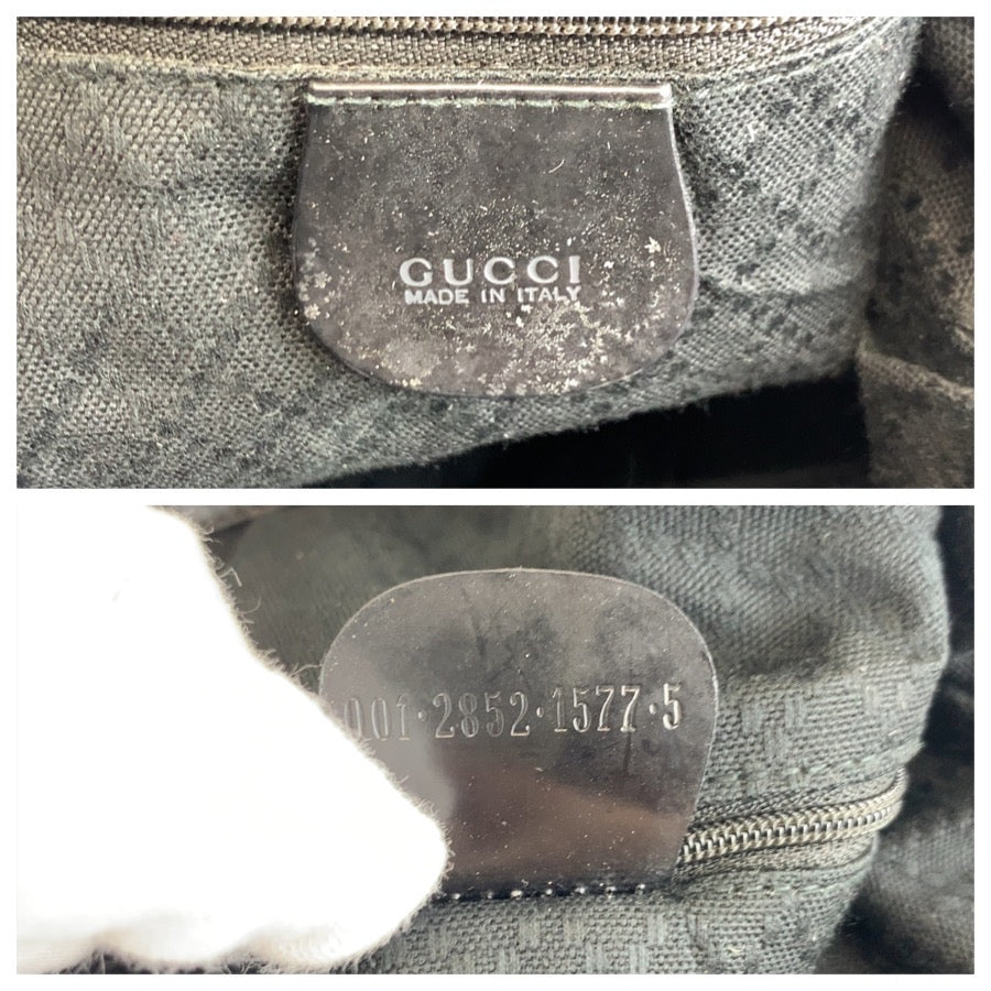24789
GUCCI グッチ バンブー ブラック 黒 シルバー金具 ナイロン 001 2852 ハンドバッグ ショルダーバッグ 2way レディース AB21
