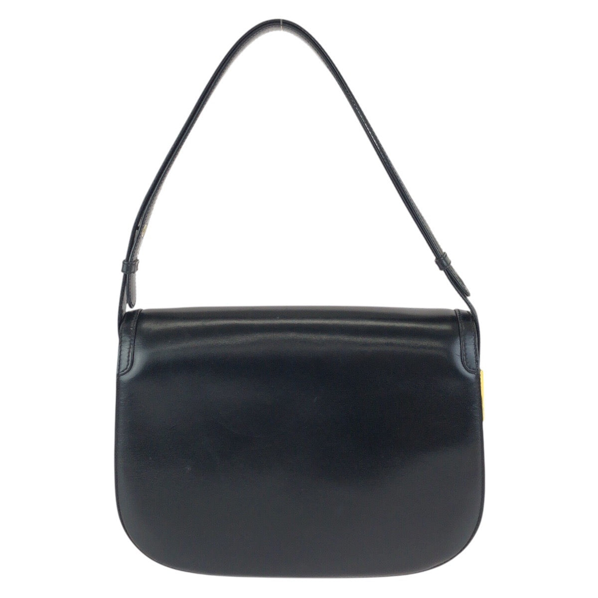 24790
GUCCI グッチ ヴィンテージ オールドグッチ ブラック 黒 ゴールド金具 レザー ショルダーバッグ レディース ABP42