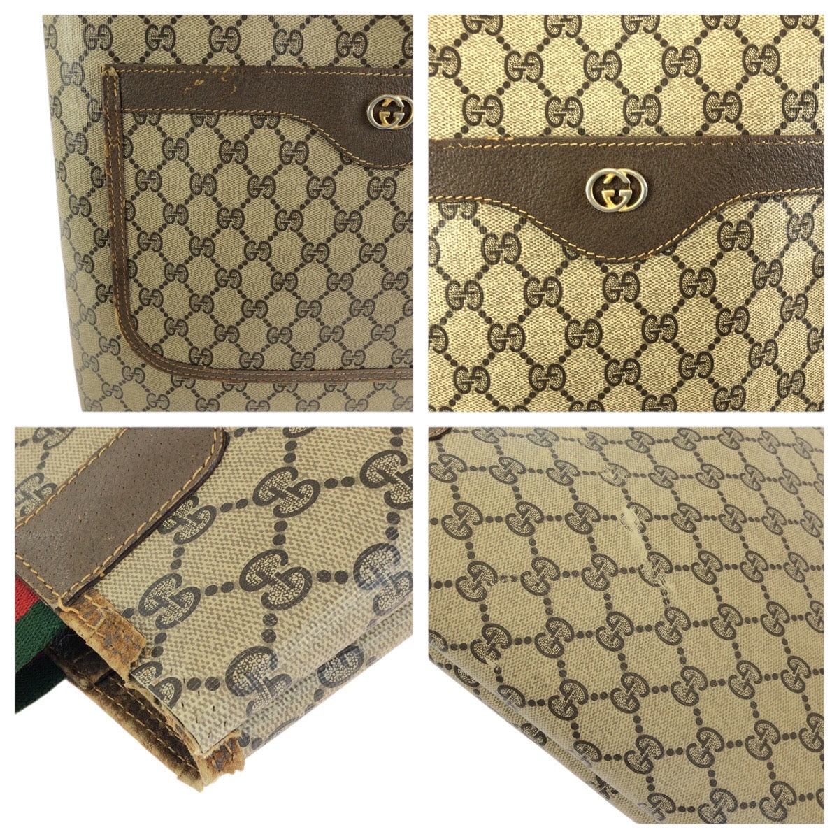 24792
GUCCI グッチ オールドグッチ シェリーライン ベージュ ブラウン GGスプリームキャンバス トートバッグ ショルダーバッグ レディース AB21