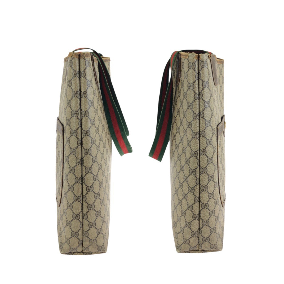 24792
GUCCI グッチ オールドグッチ シェリーライン ベージュ ブラウン GGスプリームキャンバス トートバッグ ショルダーバッグ レディース AB21