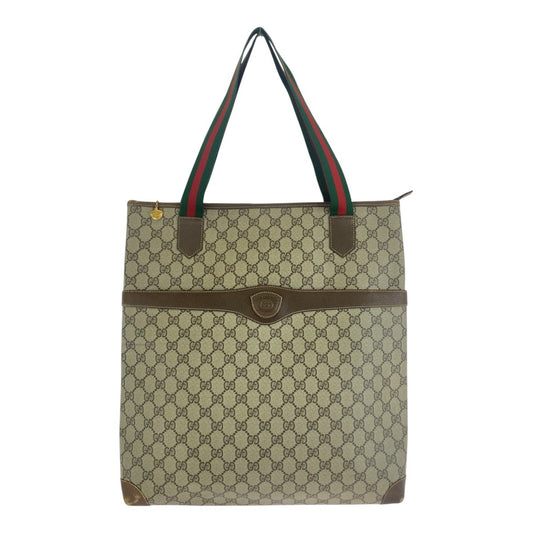 24793
GUCCI グッチ ヴィンテージ シェリーライン ベージュ ブラウン ゴールド金具 GGスプリームキャンバス / レザー 002 40 069 ショルダーバッグ トートバッグ レディース AB23