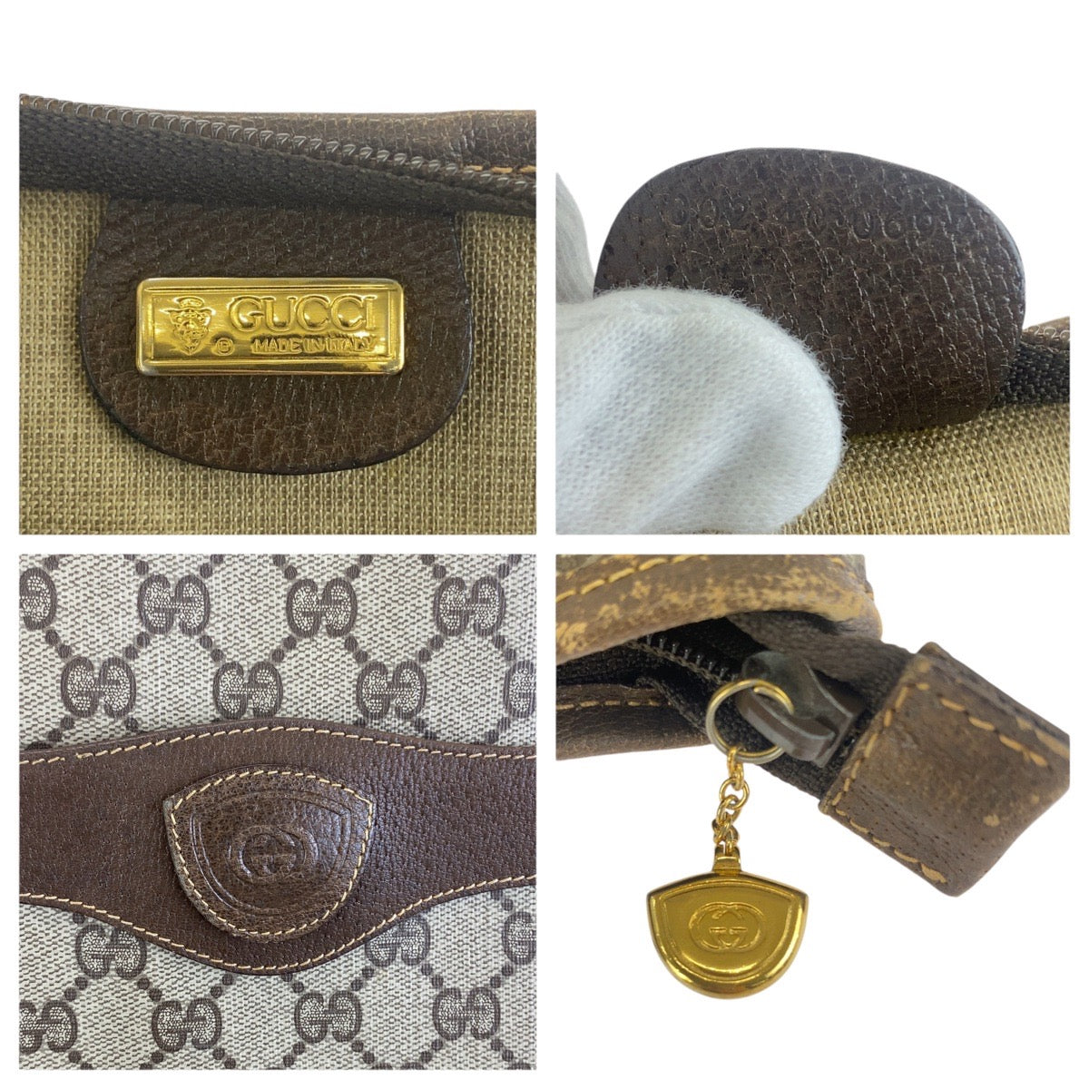 24793
GUCCI グッチ ヴィンテージ シェリーライン ベージュ ブラウン ゴールド金具 GGスプリームキャンバス / レザー 002 40 069 ショルダーバッグ トートバッグ レディース AB23