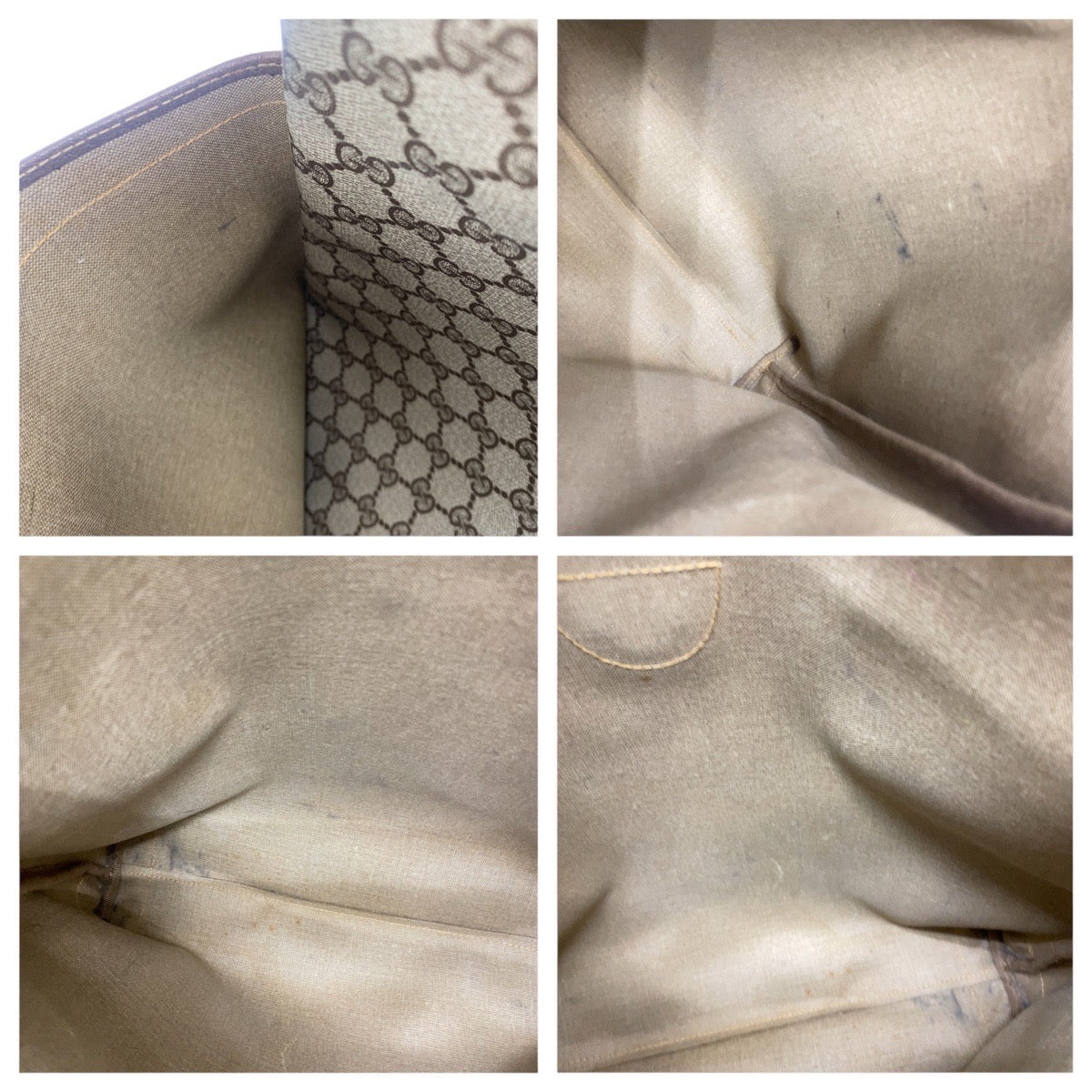 24793
GUCCI グッチ ヴィンテージ シェリーライン ベージュ ブラウン ゴールド金具 GGスプリームキャンバス / レザー 002 40 069 ショルダーバッグ トートバッグ レディース AB23