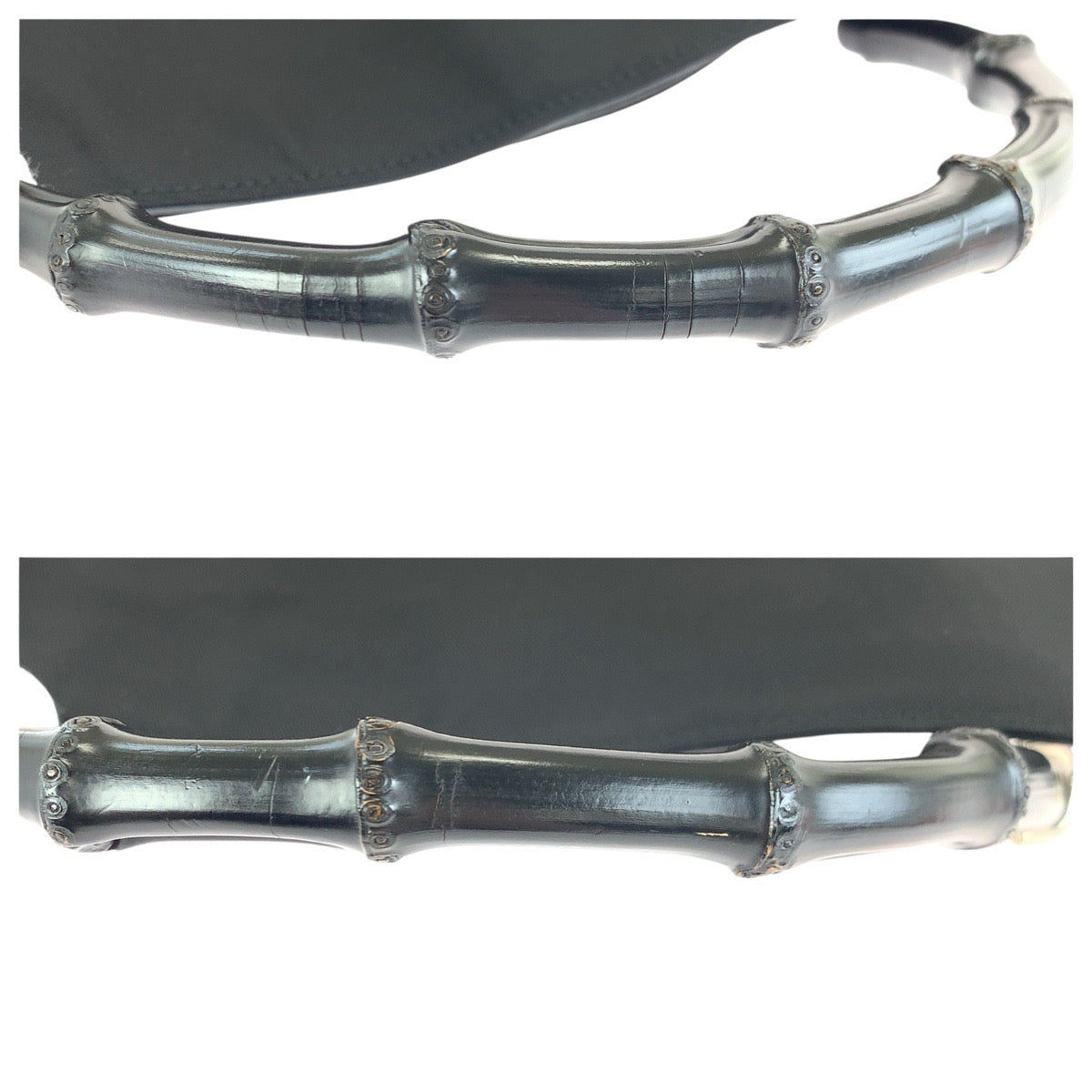 24794
GUCCI グッチ バンブー ブラック 黒 シルバー金具 ナイロン / レザー 001 1638 ショルダーバッグ ハンドバッグ レディース ABP23