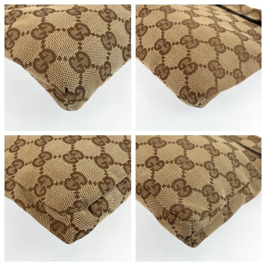 24797
GUCCI グッチ シェリーライン ベージュ ブラウン GGキャンバス / レザー 28566 ボディバッグ ウエストポーチ メンズ A56