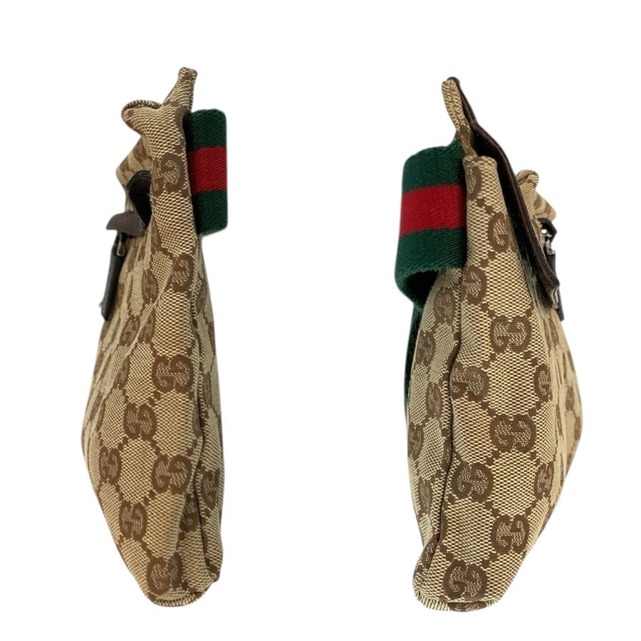 24797
GUCCI グッチ シェリーライン ベージュ ブラウン GGキャンバス / レザー 28566 ボディバッグ ウエストポーチ メンズ A56