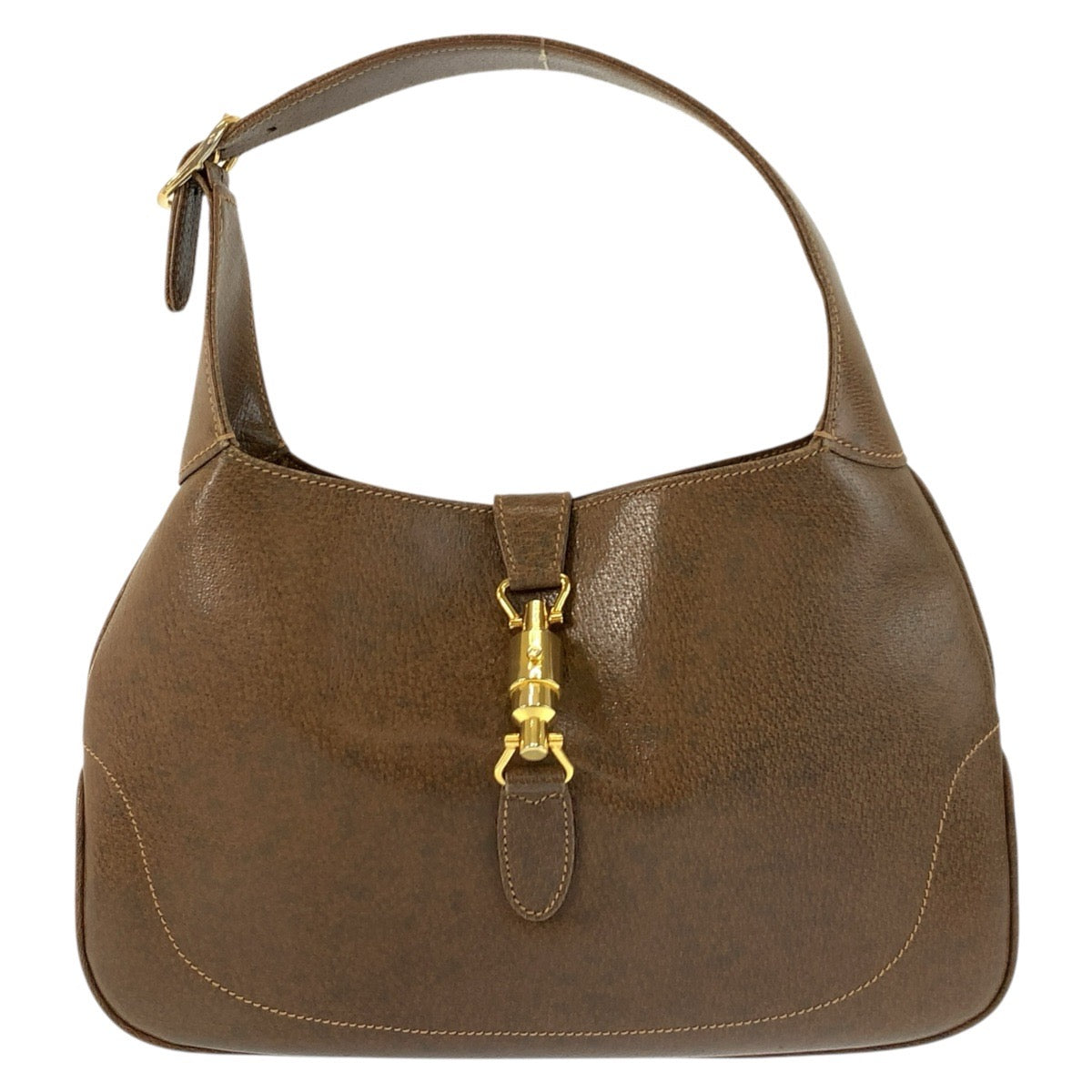 24801
GUCCI グッチ ヴィンテージ ジャッキー ブラウン ゴールド金具 レザー 98 15 00 1244 ショルダーバッグ ハンドバッグ レディース ABP56
