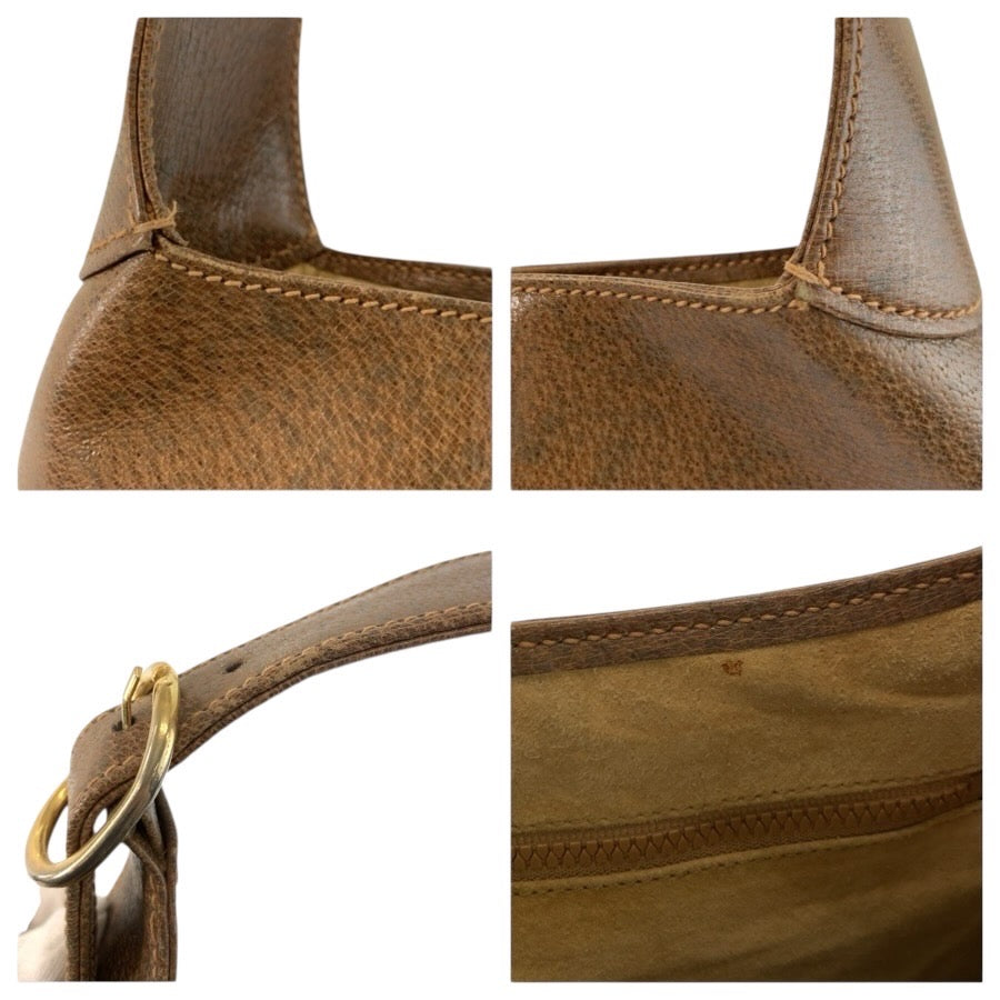 24801
GUCCI グッチ ヴィンテージ ジャッキー ブラウン ゴールド金具 レザー 98 15 00 1244 ショルダーバッグ ハンドバッグ レディース ABP56