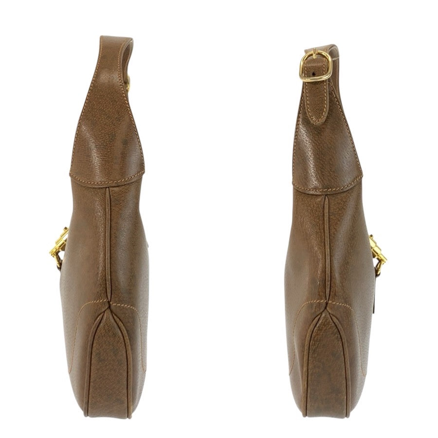 24801
GUCCI グッチ ヴィンテージ ジャッキー ブラウン ゴールド金具 レザー 98 15 00 1244 ショルダーバッグ ハンドバッグ レディース ABP56