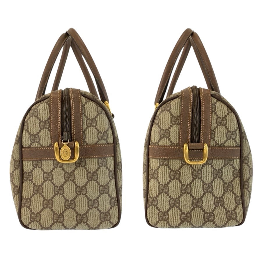 24802
GUCCI グッチ ヴィンテージ シェリーライン ベージュ ブラウン ゴールド金具 PVC / レザー 002 115 6697 ハンドバッグ ボストンバッグ レディース AB42