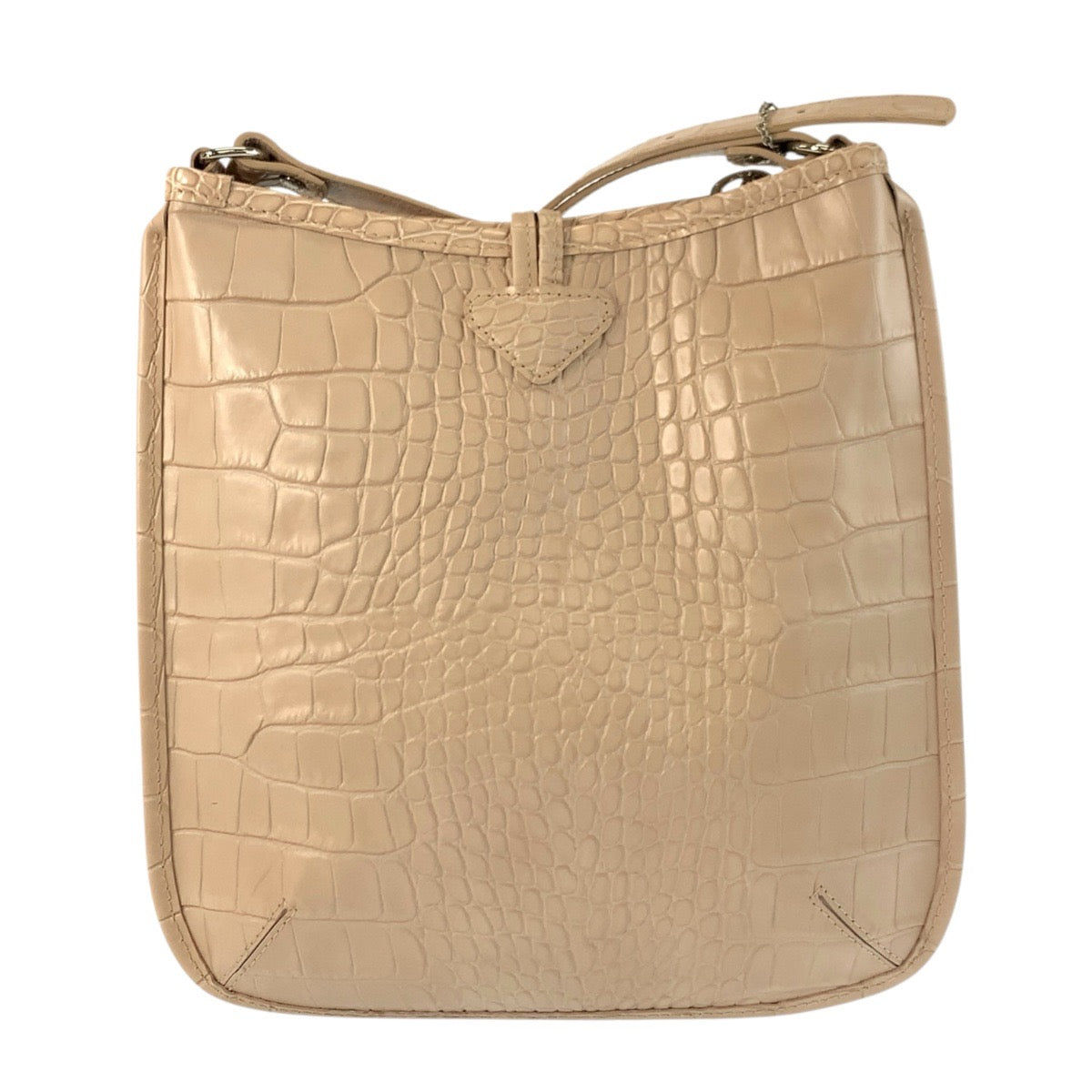 24803
Longchamp ロンシャン 型押し ベージュ レザー 2210158133 ショルダーバッグ ポシェット レディース ABP15