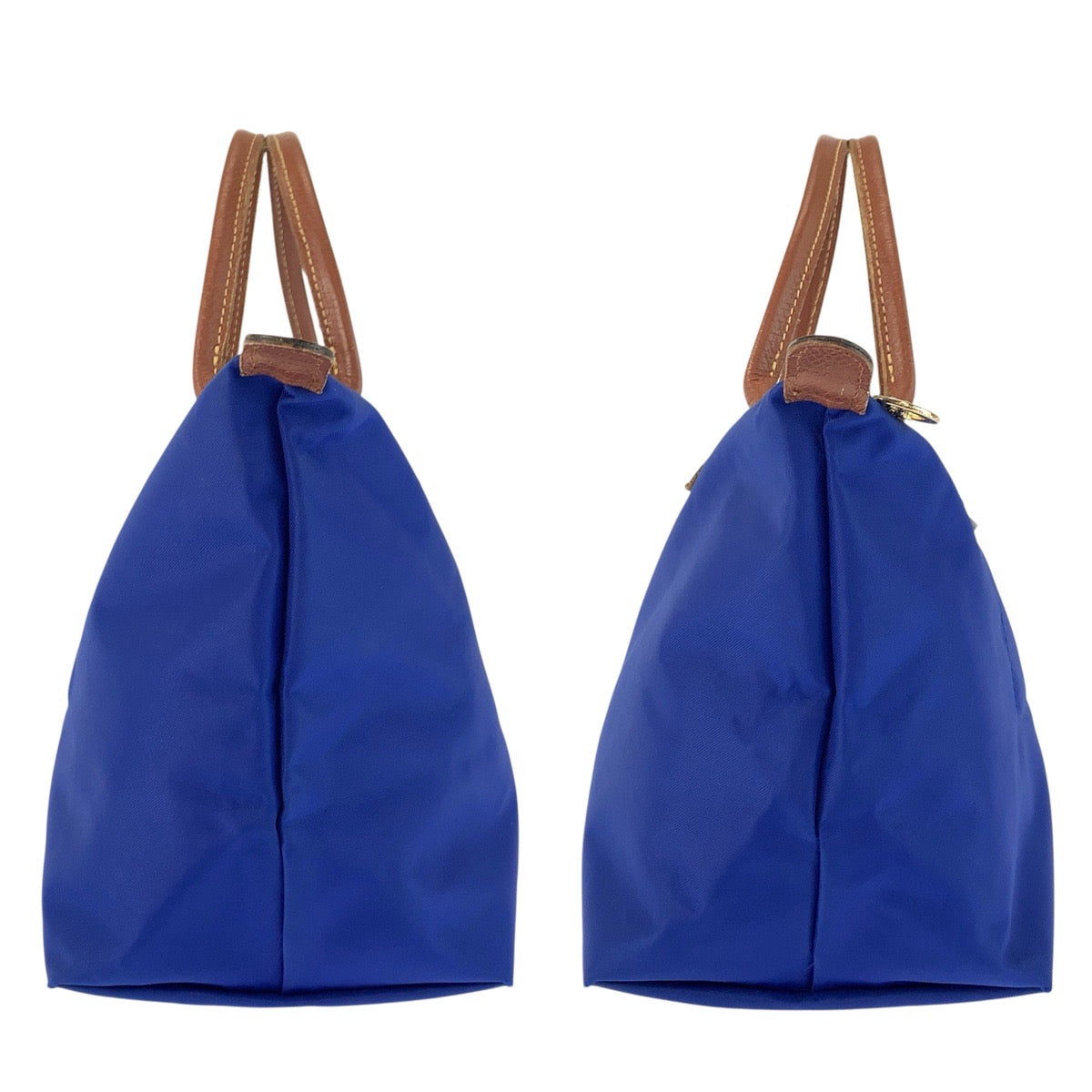 24805
Longchamp ロンシャン ルプリアージュ ブルー ブラウン ゴールド金具 ナイロン / レザー 1621089683 トートバッグ ハンドバッグ レディース AB14