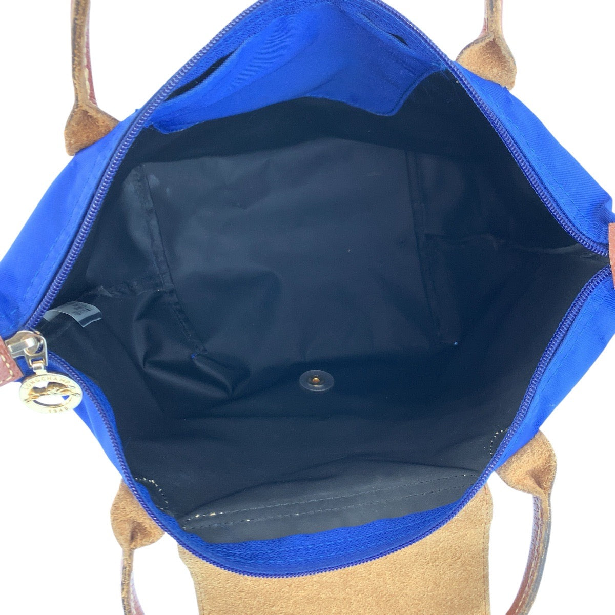 24805
Longchamp ロンシャン ルプリアージュ ブルー ブラウン ゴールド金具 ナイロン / レザー 1621089683 トートバッグ ハンドバッグ レディース AB14
