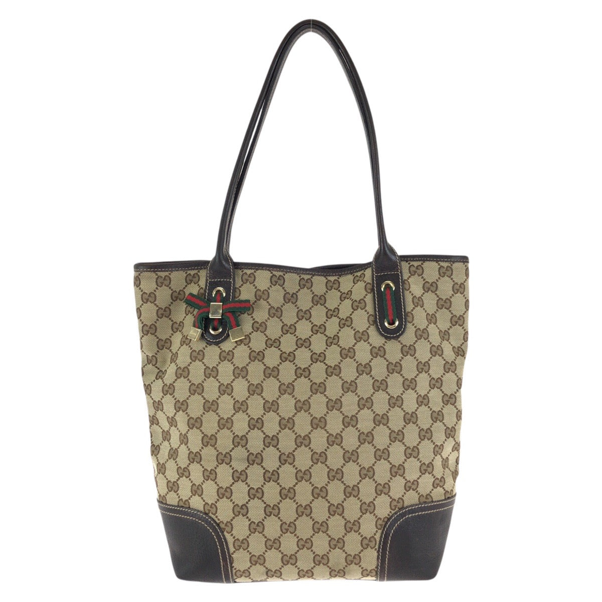 24808
GUCCI グッチ プリンシー ベージュ ブラウン ゴールド金具 GGキャンバス / レザー 181779 トートバッグ ショルダーバッグ レディース ABP36