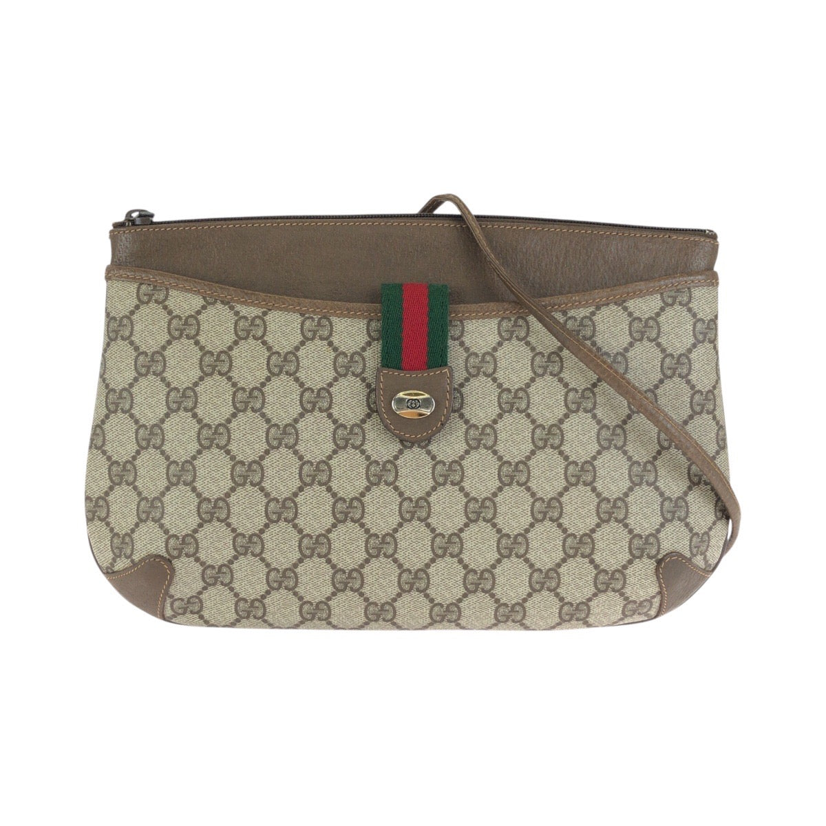 24809
GUCCI グッチ ヴィンテージ シェリーライン ベージュ ブラウン ゴールド金具 GGスプリームキャンバス / レザー 904 02 026 ショルダーバッグ メッセンジャーバッグ レディース AB42