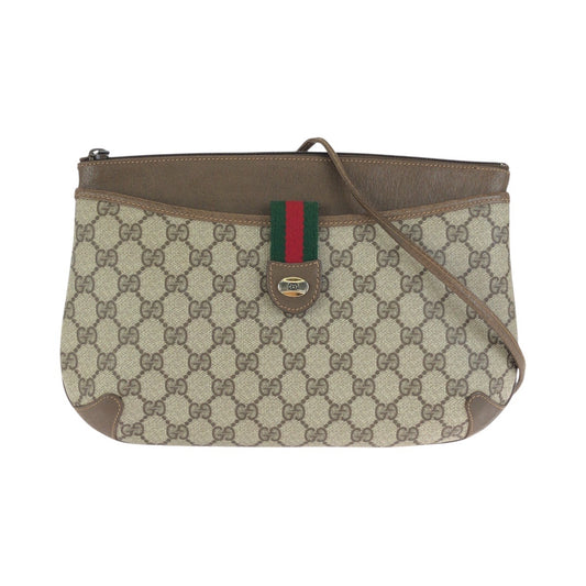 24809
GUCCI グッチ ヴィンテージ シェリーライン ベージュ ブラウン ゴールド金具 GGスプリームキャンバス / レザー 904 02 026 ショルダーバッグ メッセンジャーバッグ レディース AB42