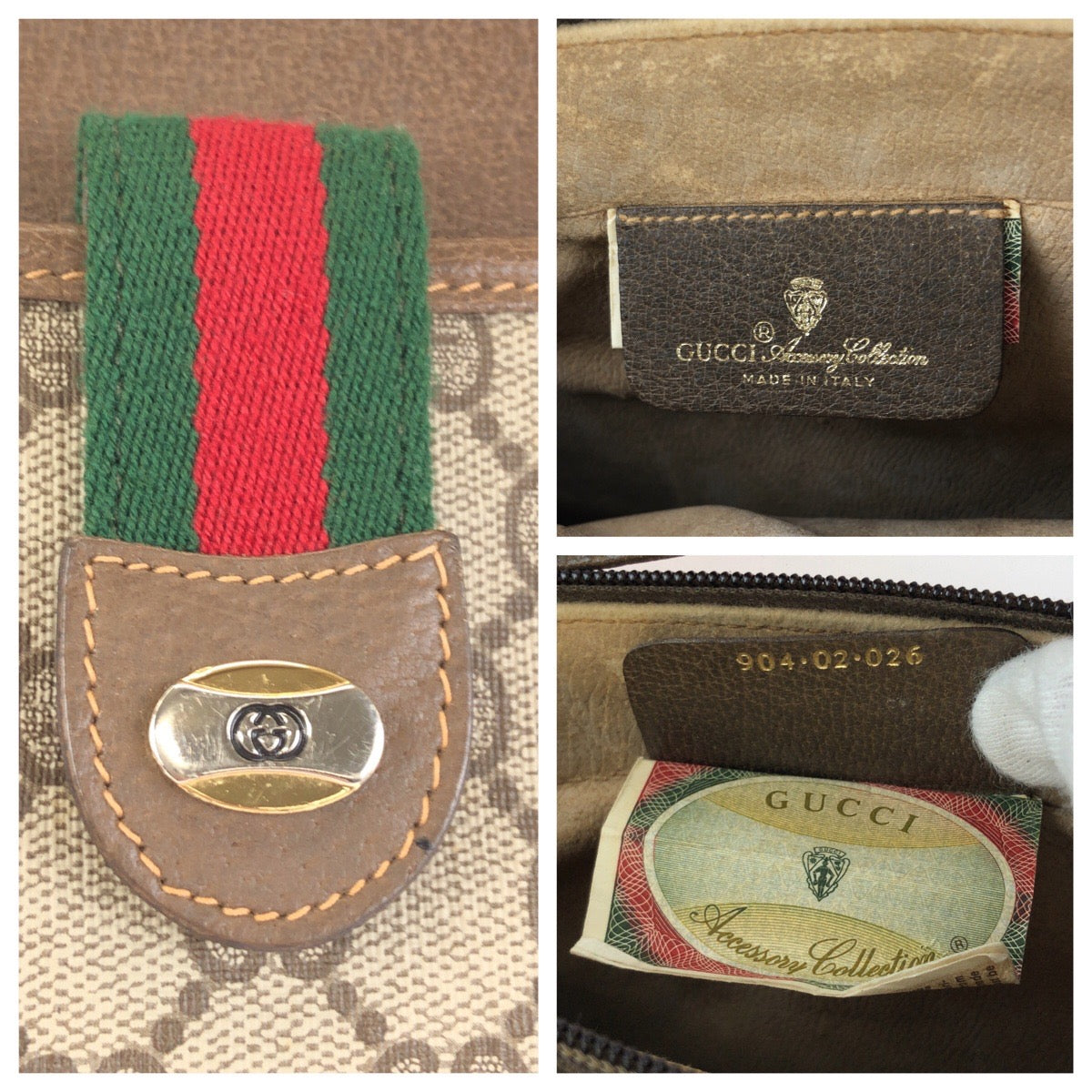 24809
GUCCI グッチ ヴィンテージ シェリーライン ベージュ ブラウン ゴールド金具 GGスプリームキャンバス / レザー 904 02 026 ショルダーバッグ メッセンジャーバッグ レディース AB42