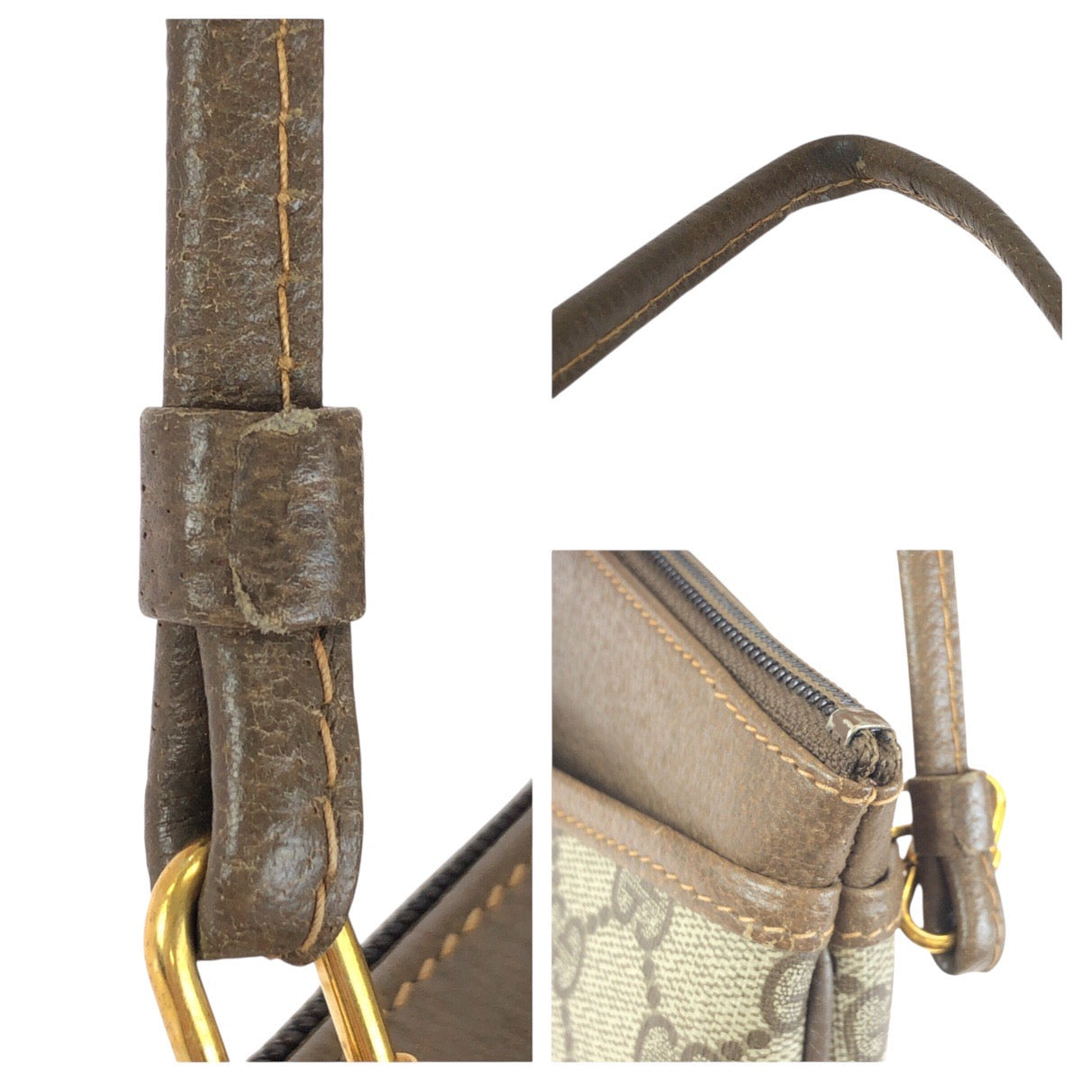 24809
GUCCI グッチ ヴィンテージ シェリーライン ベージュ ブラウン ゴールド金具 GGスプリームキャンバス / レザー 904 02 026 ショルダーバッグ メッセンジャーバッグ レディース AB42