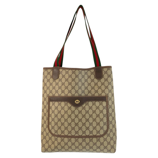 24811
GUCCI グッチ ヴィンテージ シェリーライン ベージュ GGスプリームキャンバス 40 02 003 トートバッグ ショルダーバッグ レディース ABP28