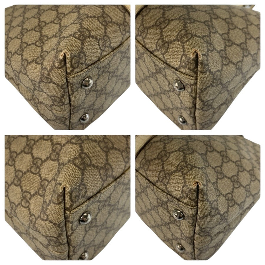 24813
GUCCI グッチ ベージュ アイボリー シルバー金具 GGスプリームキャンバス / レザー 1145951 トートバッグ ハンドバッグ レディース AB21