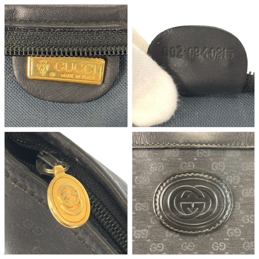 24814
GUCCI グッチ ヴィンテージ マイクロGG シェリーライン ブラック 黒 PVC 002 084 0215 トートバッグ ショルダーバッグ ボストンバッグ レディース ABP42