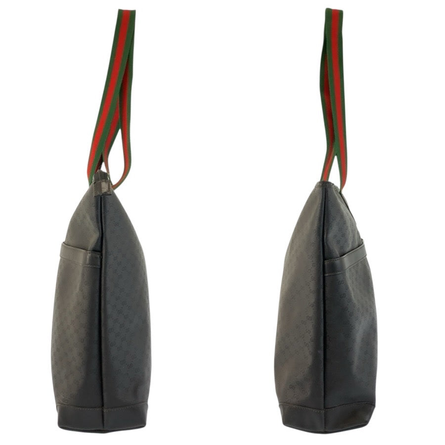 24814
GUCCI グッチ ヴィンテージ マイクロGG シェリーライン ブラック 黒 PVC 002 084 0215 トートバッグ ショルダーバッグ ボストンバッグ レディース ABP42