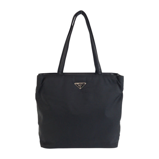 24815
PRADA プラダ テスート 三角ロゴプレート ブラック 黒 シルバー金具 ナイロン / レザー トートバッグ ショルダーバッグ レディース A42