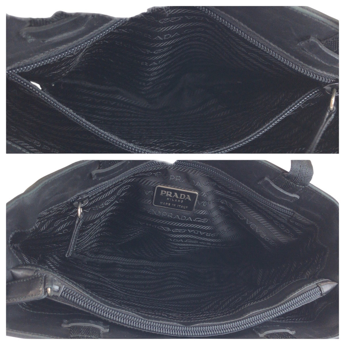 24815
PRADA プラダ テスート 三角ロゴプレート ブラック 黒 シルバー金具 ナイロン / レザー トートバッグ ショルダーバッグ レディース A42