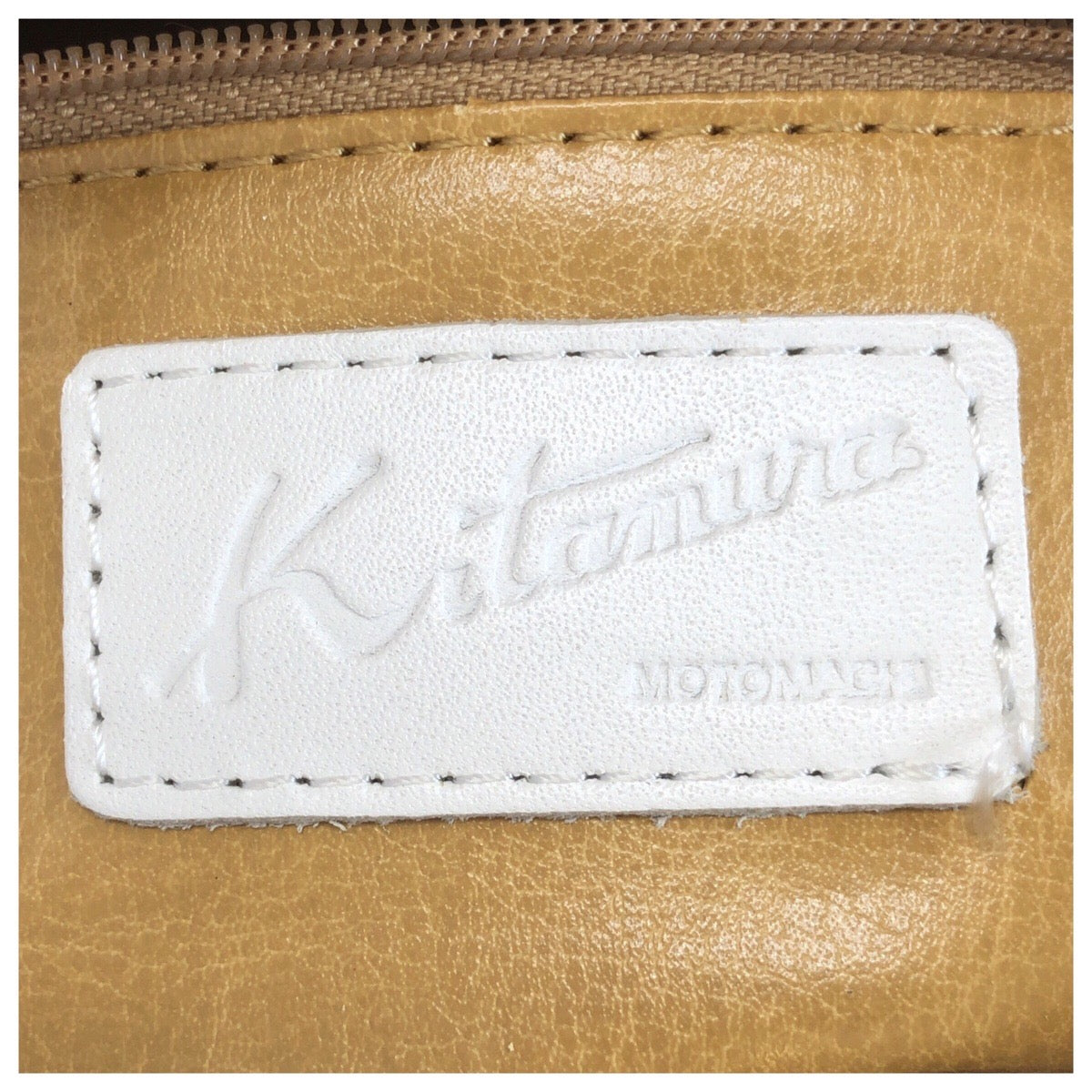 24817
Kitamura キタムラ ライトブルー ホワイト ゴールド金具 レザー ハンドバッグ レディース ABP5