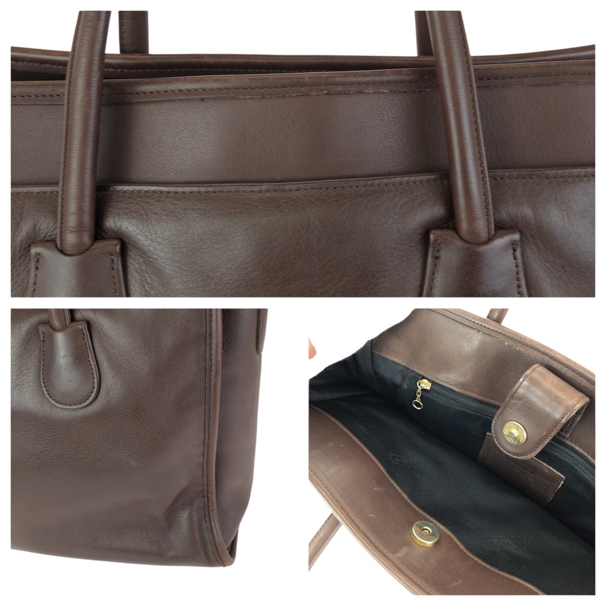 24819
COACH コーチ ヴィンテージ オールドコーチ ２way ブラウン ゴールド金具 レザー 7302 ビジネスバッグ ショルダーバッグ 男女兼用 レディース AB14