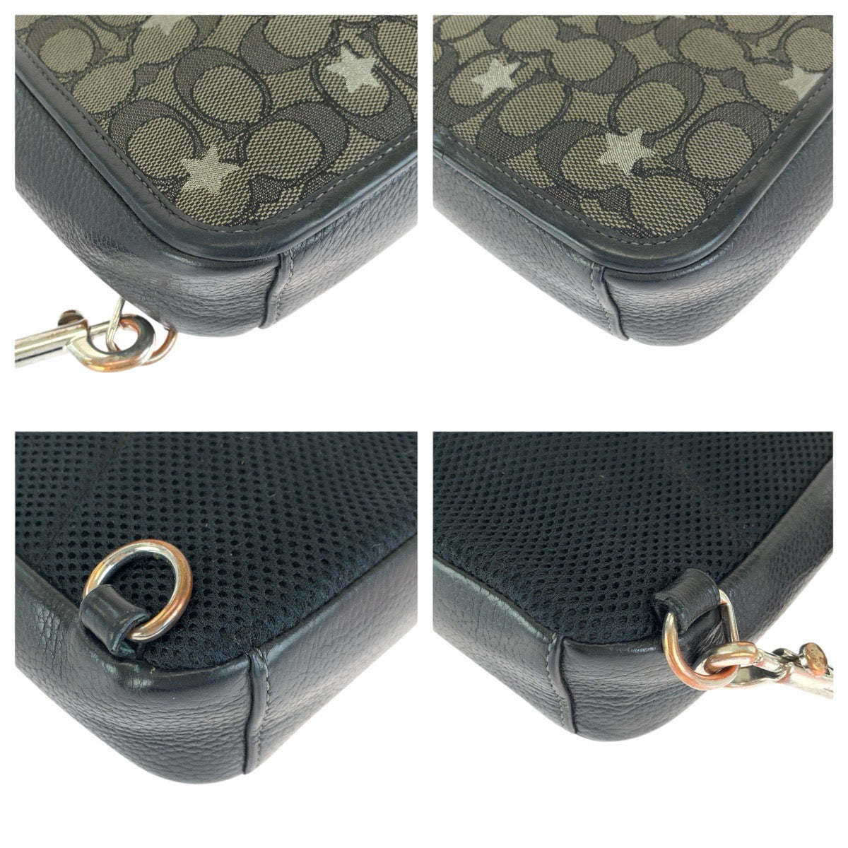 24823
COACH コーチ シグネチャー 星 ブラック 黒 ブラウン レザー / キャンバス CO929 ボディバッグ ショルダーバッグ メンズ AB8