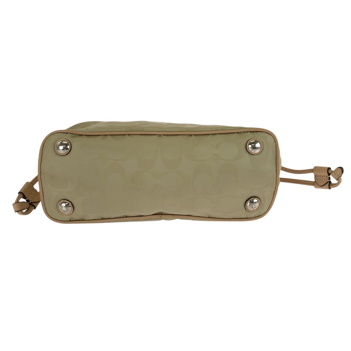 24825
COACH コーチ シグネチャー ベージュ ピンク シルバー金具 ナイロン / レザー 32704 ショルダーバッグ ハンドバッグ レディース AB8