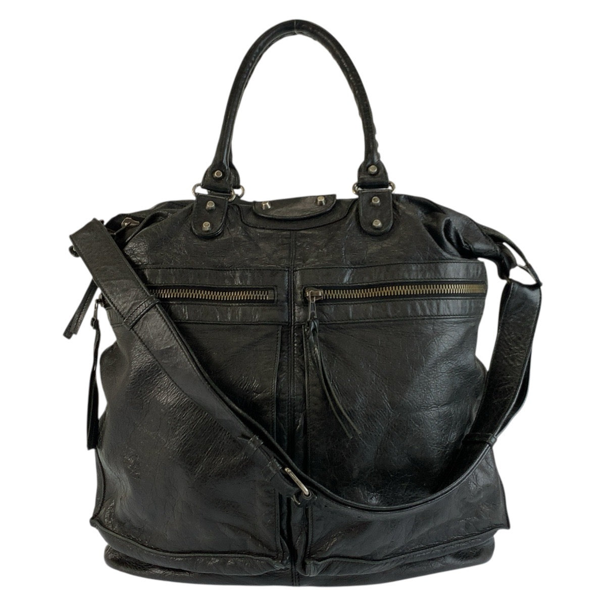 24827
BALENCIAGA バレンシアガ クラシックスクエア ブラック 黒 レザー 224889 トートバッグ ショルダーバッグ メンズ ABP49