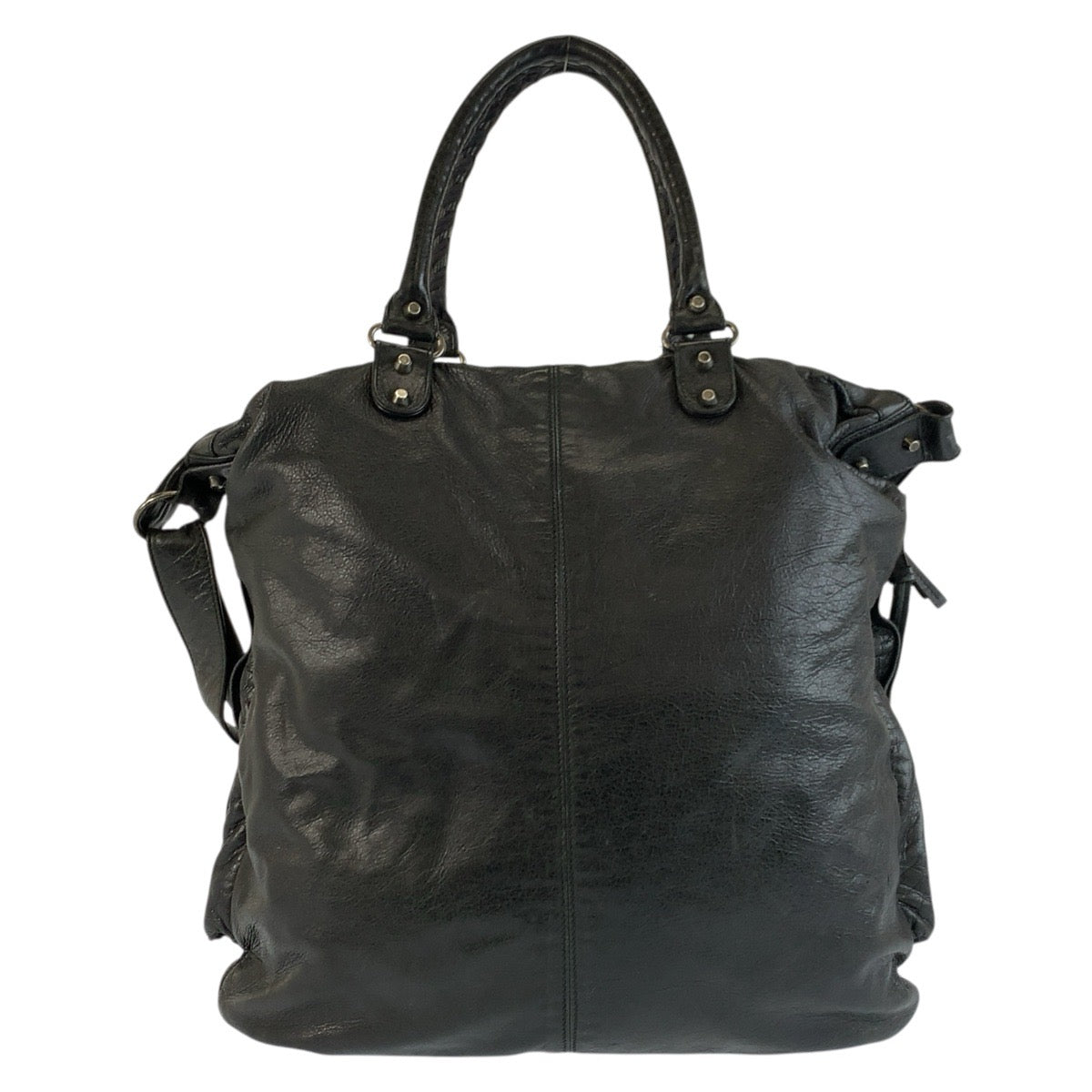 24827
BALENCIAGA バレンシアガ クラシックスクエア ブラック 黒 レザー 224889 トートバッグ ショルダーバッグ メンズ ABP49