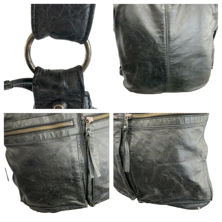 24827
BALENCIAGA バレンシアガ クラシックスクエア ブラック 黒 レザー 224889 トートバッグ ショルダーバッグ メンズ ABP49
