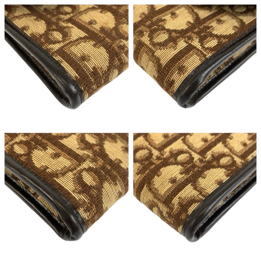 24831
Christian Dior クリスチャンディオール トロッター ブラウン ベージュ ゴールド金具 キャンバス クラッチバッグ ポーチ レディース ABP8