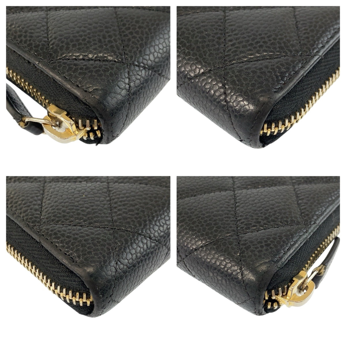 24844
CHANEL シャネル マトラッセ ココマーク ブラック 黒 ゴールド金具 レザー 長財布 ロングウォレット レディース ABP42