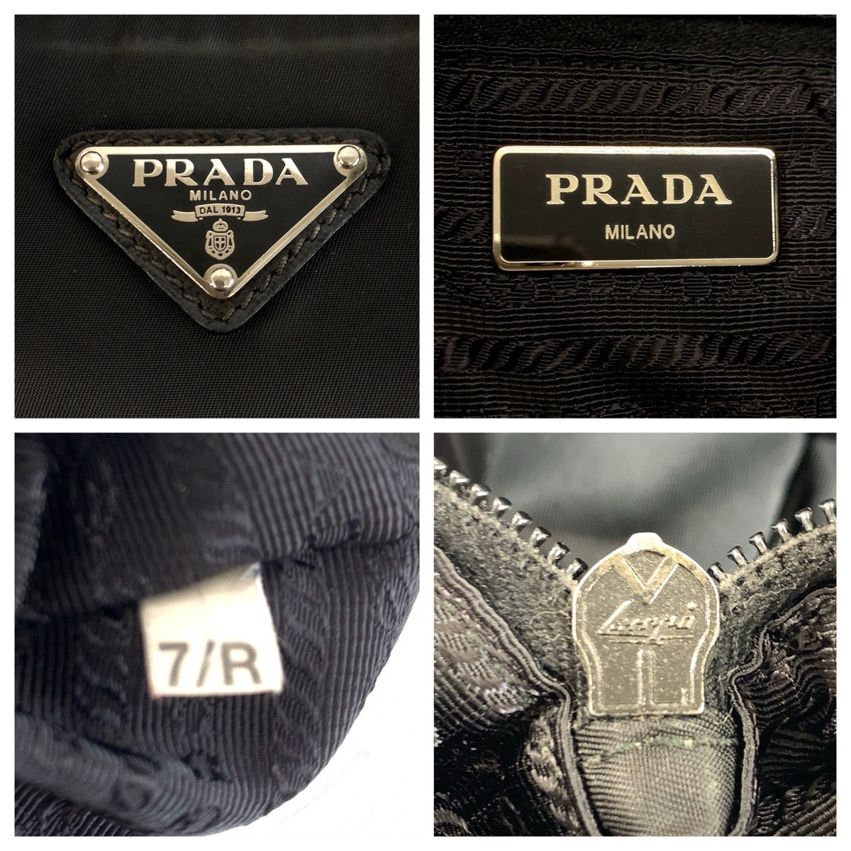 24847
PRADA プラダ テスート 三角ロゴプレート ブラック 黒 シルバー金具 ナイロン / レザー ショルダーバッグ メッセンジャーバッグ レディース ABP32