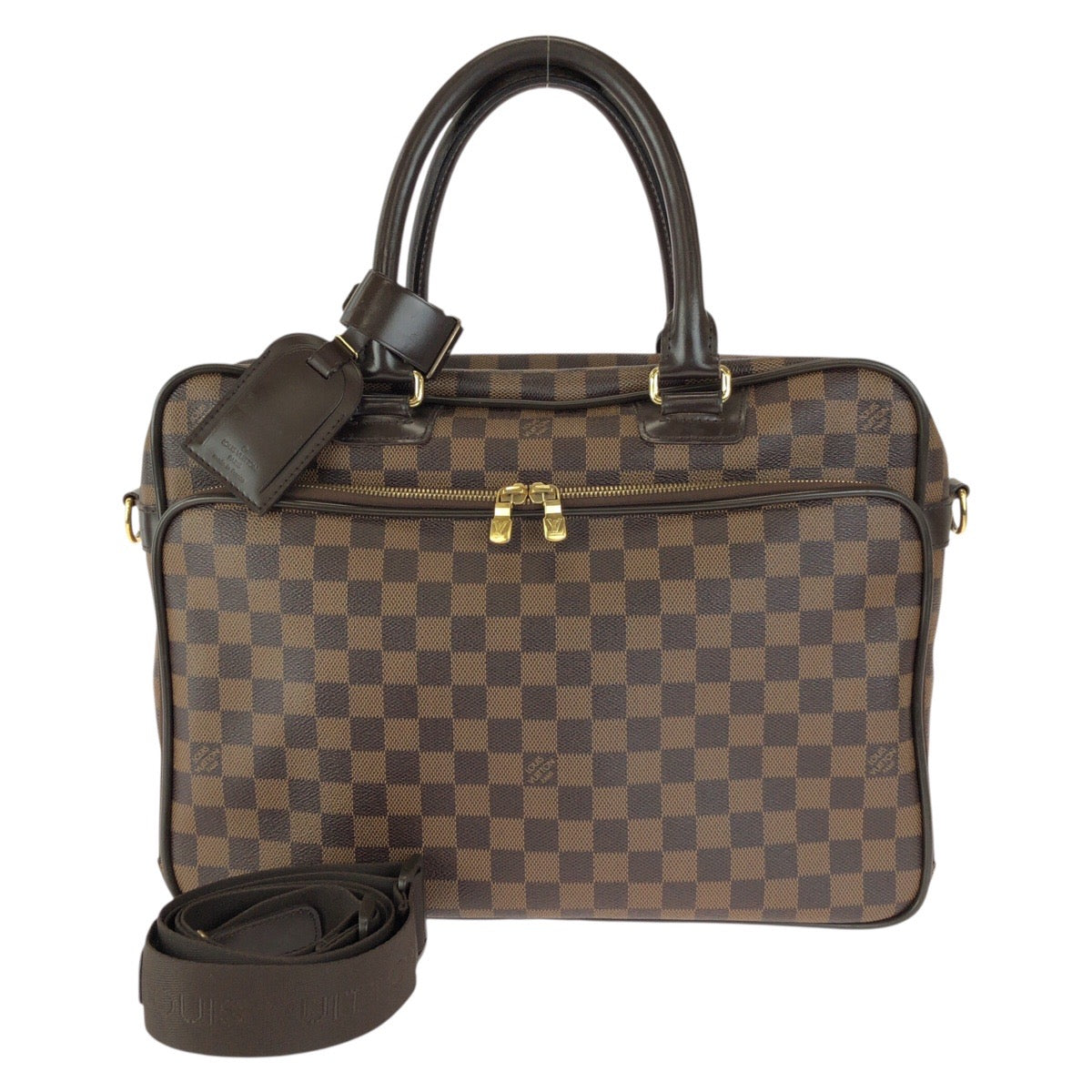 24853
LOUIS VUITTON ルイヴィトン ダミエ エベヌ イカール 2way ブラウン ゴールド金具 PVC / レザー N23252 ビジネスバッグ ブリーフケース メンズ ABP65