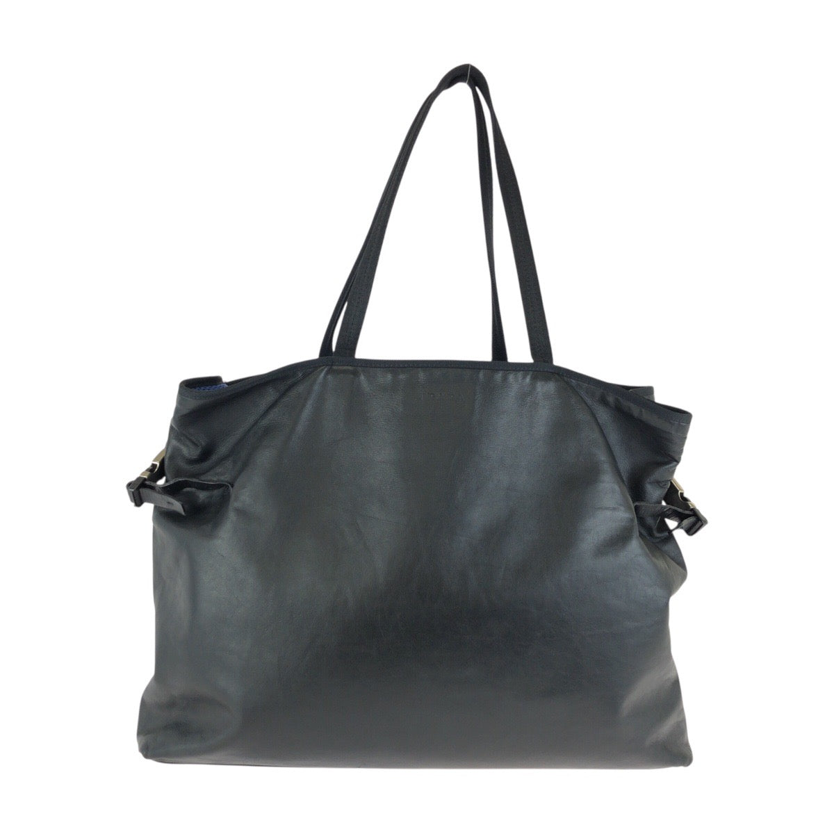 24854
PRADA プラダ ブラック 黒 シルバー金具 レザー / ナイロン トートバッグ ショルダーバッグ 男女兼用 レディース ABP42