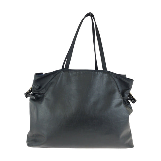24854
PRADA プラダ ブラック 黒 シルバー金具 レザー / ナイロン トートバッグ ショルダーバッグ 男女兼用 レディース ABP42