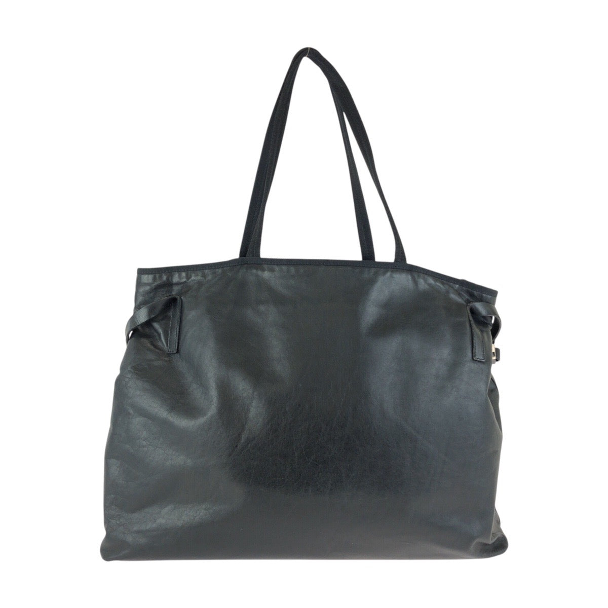 24854
PRADA プラダ ブラック 黒 シルバー金具 レザー / ナイロン トートバッグ ショルダーバッグ 男女兼用 レディース ABP42