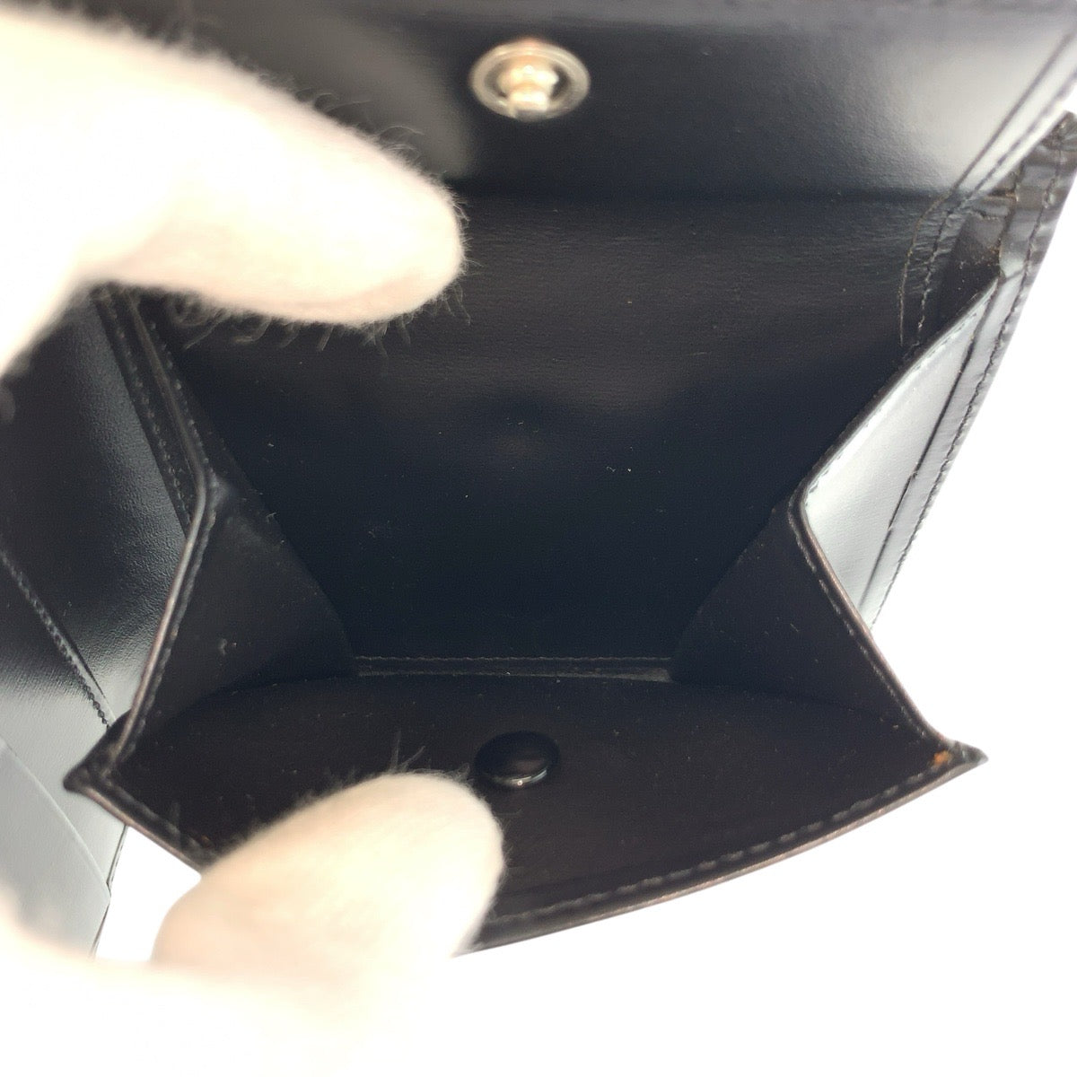 24855
CARTIER カルティエ パシャ ブラック 黒 シルバー金具 レザー 折財布 コンパクトウォレット メンズ SA28