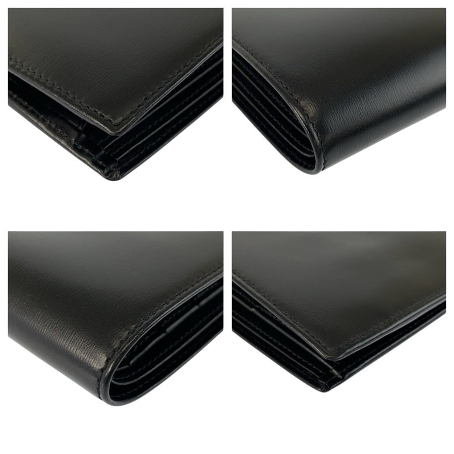 24855
CARTIER カルティエ パシャ ブラック 黒 シルバー金具 レザー 折財布 コンパクトウォレット メンズ SA28