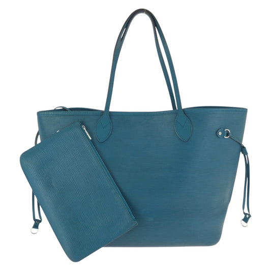 24860
LOUIS VUITTON ルイヴィトン エピ ネヴァーフルMM ブルー シルバー金具 レザー M40930 トートバッグ ショルダーバッグ レディース AB84