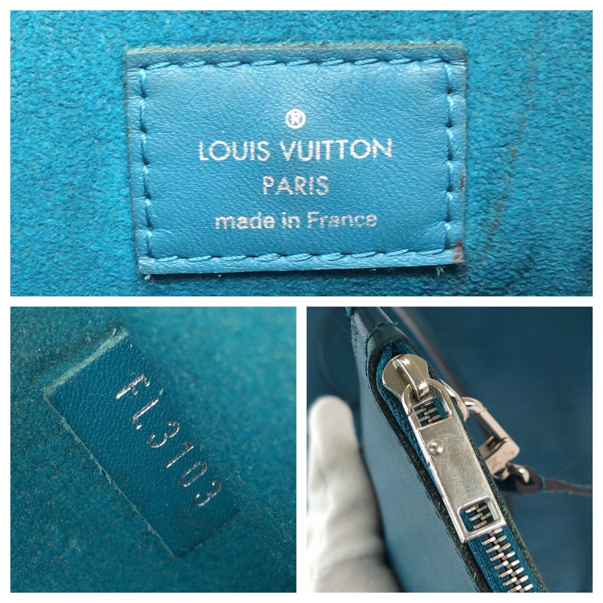 24860
LOUIS VUITTON ルイヴィトン エピ ネヴァーフルMM ブルー シルバー金具 レザー M40930 トートバッグ ショルダーバッグ レディース AB84