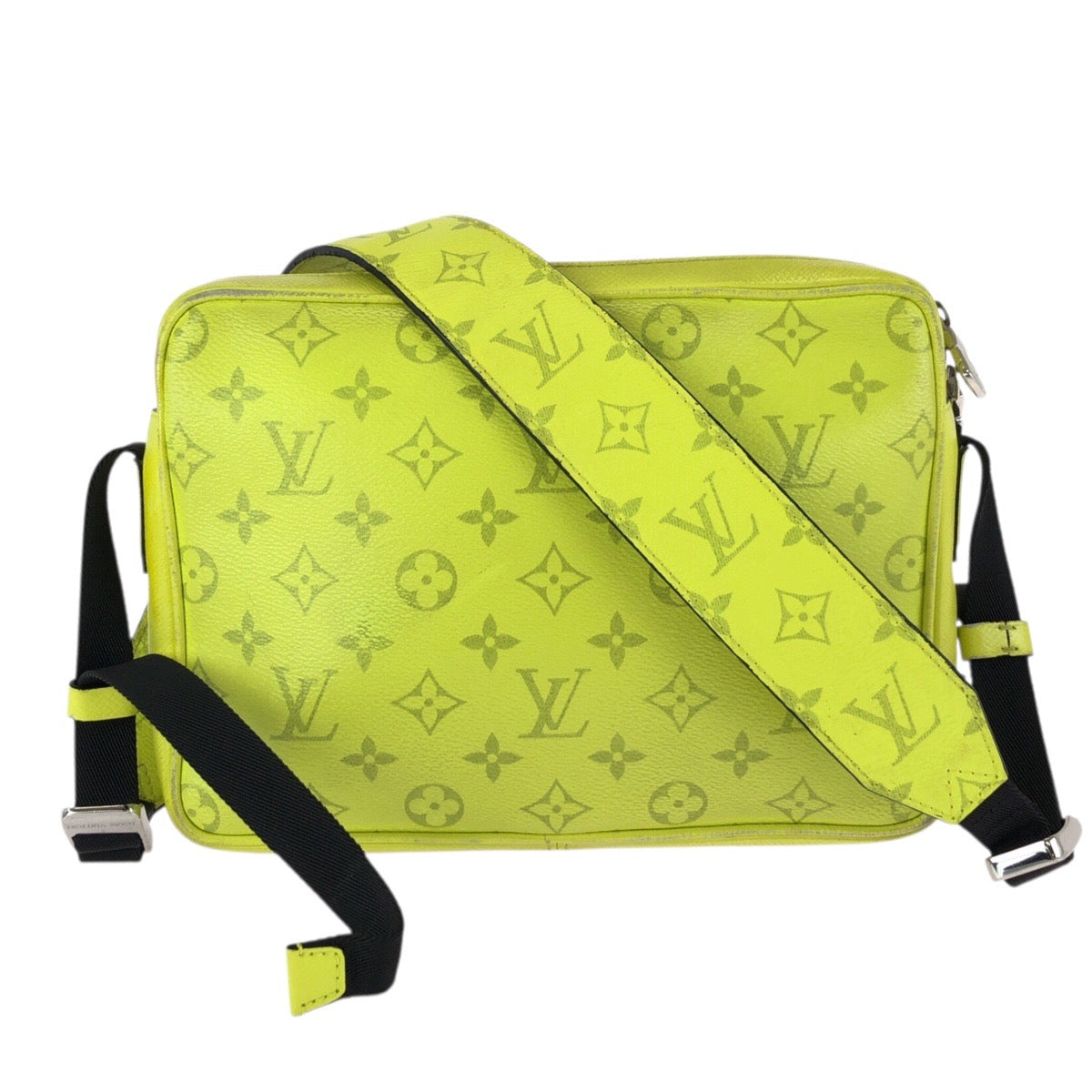 24861
LOUIS VUITTON ルイヴィトン タイガラマ モノグラム アウトドア メッセンジャー PM イエロー ブラック シルバー金具 PVC M30239 ショルダーバッグ メッセンジャーバッグ レディース AB78