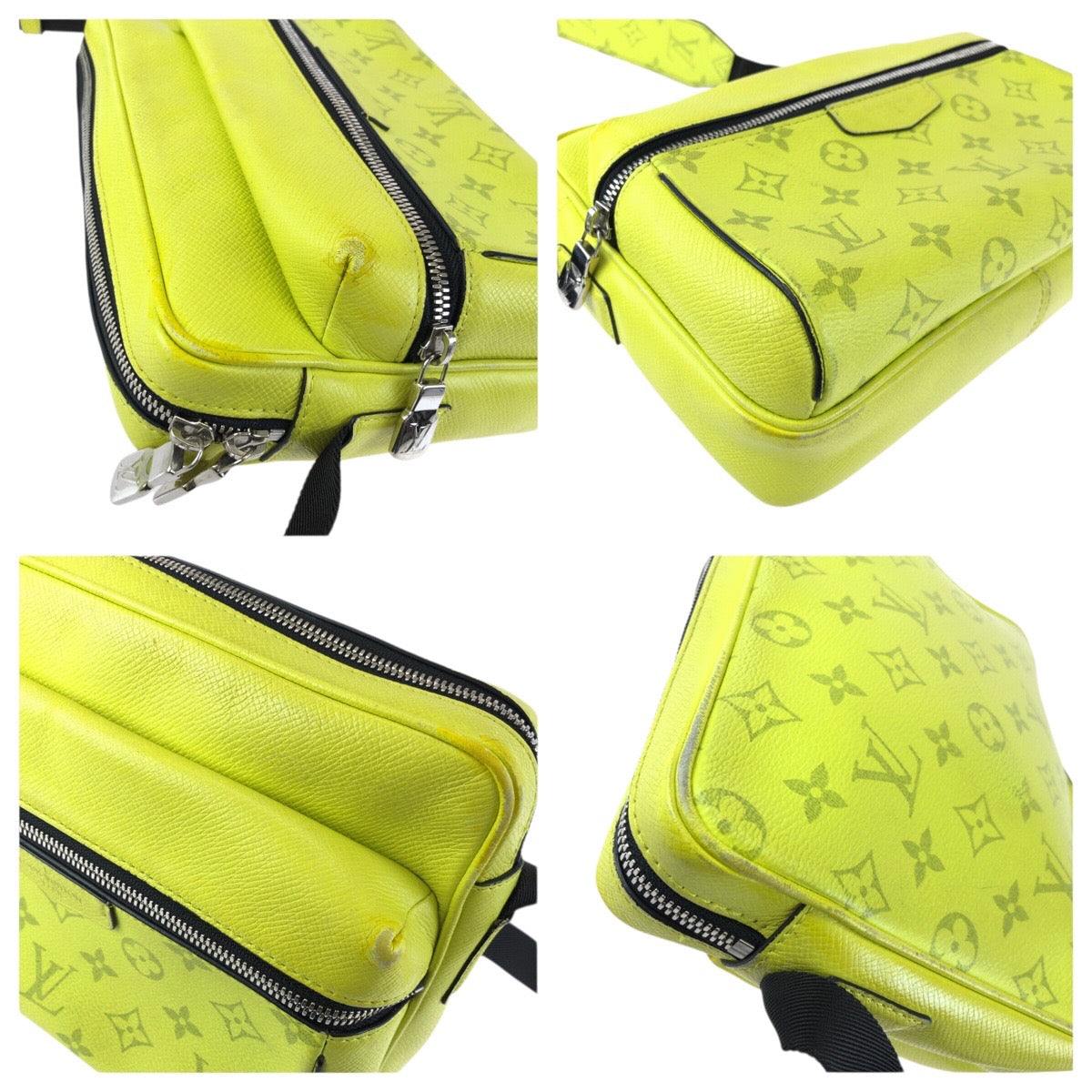 24861
LOUIS VUITTON ルイヴィトン タイガラマ モノグラム アウトドア メッセンジャー PM イエロー ブラック シルバー金具 PVC M30239 ショルダーバッグ メッセンジャーバッグ レディース AB78