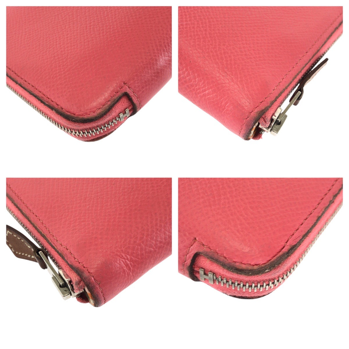 24862
HERMES エルメス アザップ ロング シルクイン ローズアザレ ピンク シルバー金具 ヴォーエプソン 長財布 ラウンドファスナー C刻印 レディース ABP42